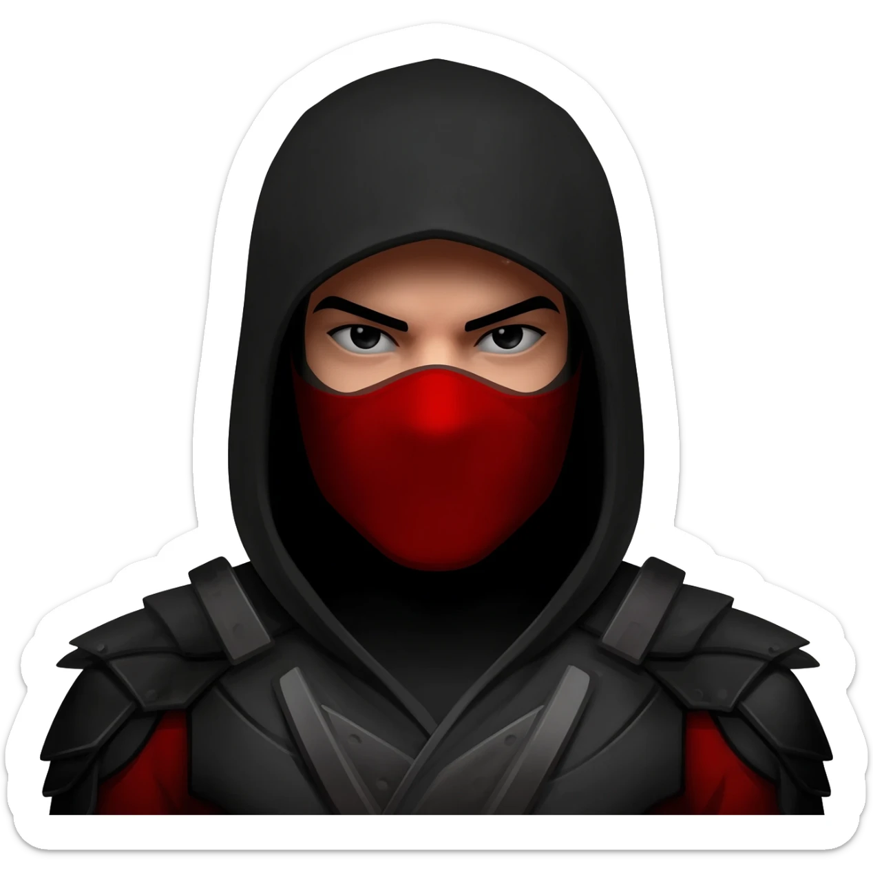 Red ninja sticker