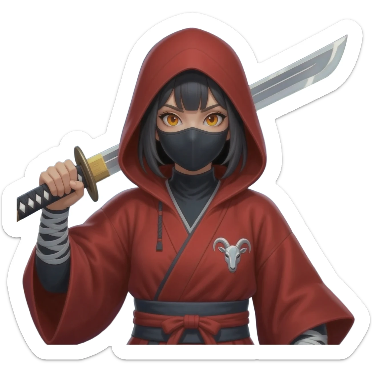 Ninja girl zodiac ♈️ sticker