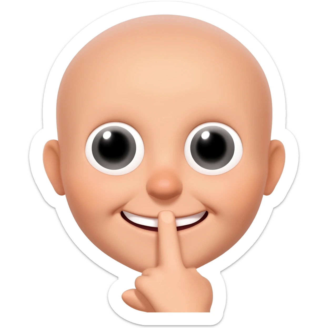 Emoji de carita traviesa y juguetona diciendo ‘grrrr’, con un dedo en la boca, ojos pícaros, sonrisa coqueta, estilo kawaii, como un emoji de TikTok.” sticker