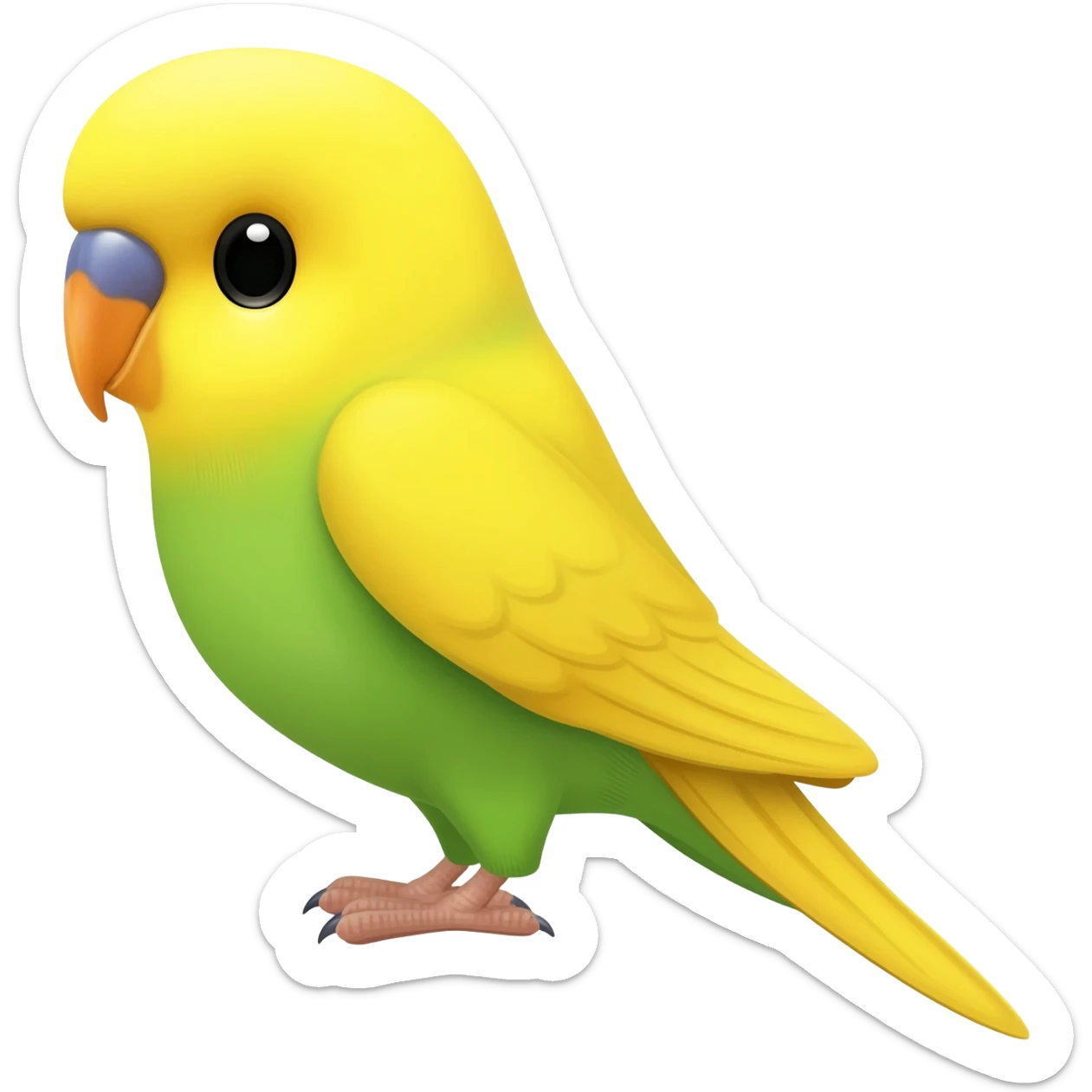 Yellow budgie sticker