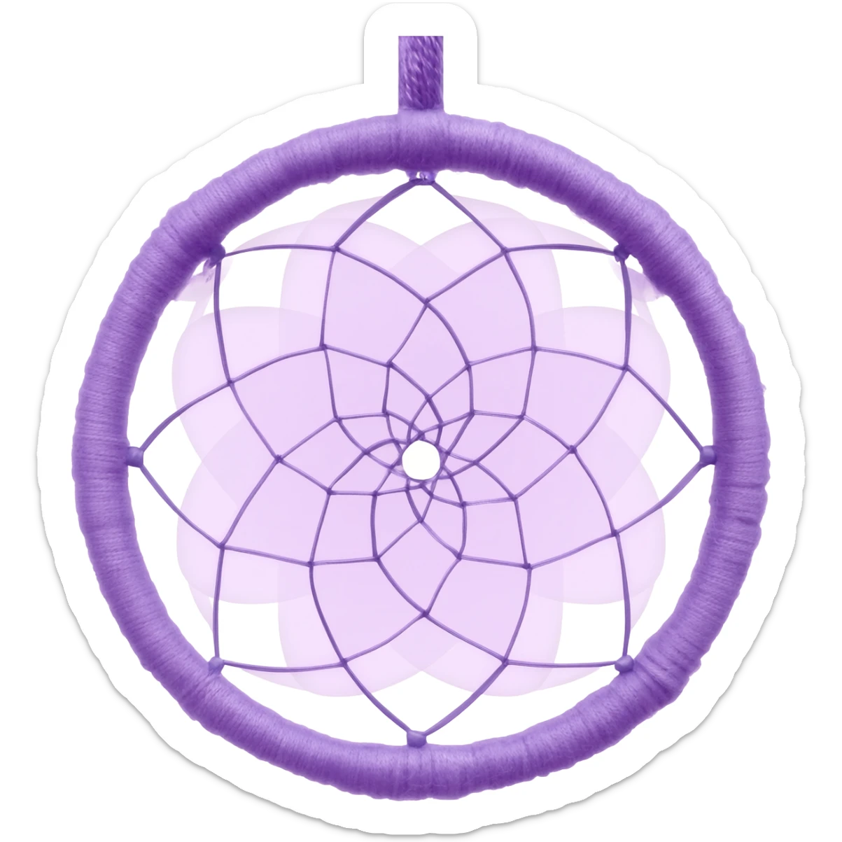 Lavender lilac pastel purple dreamcatcher-suncatcher sticker