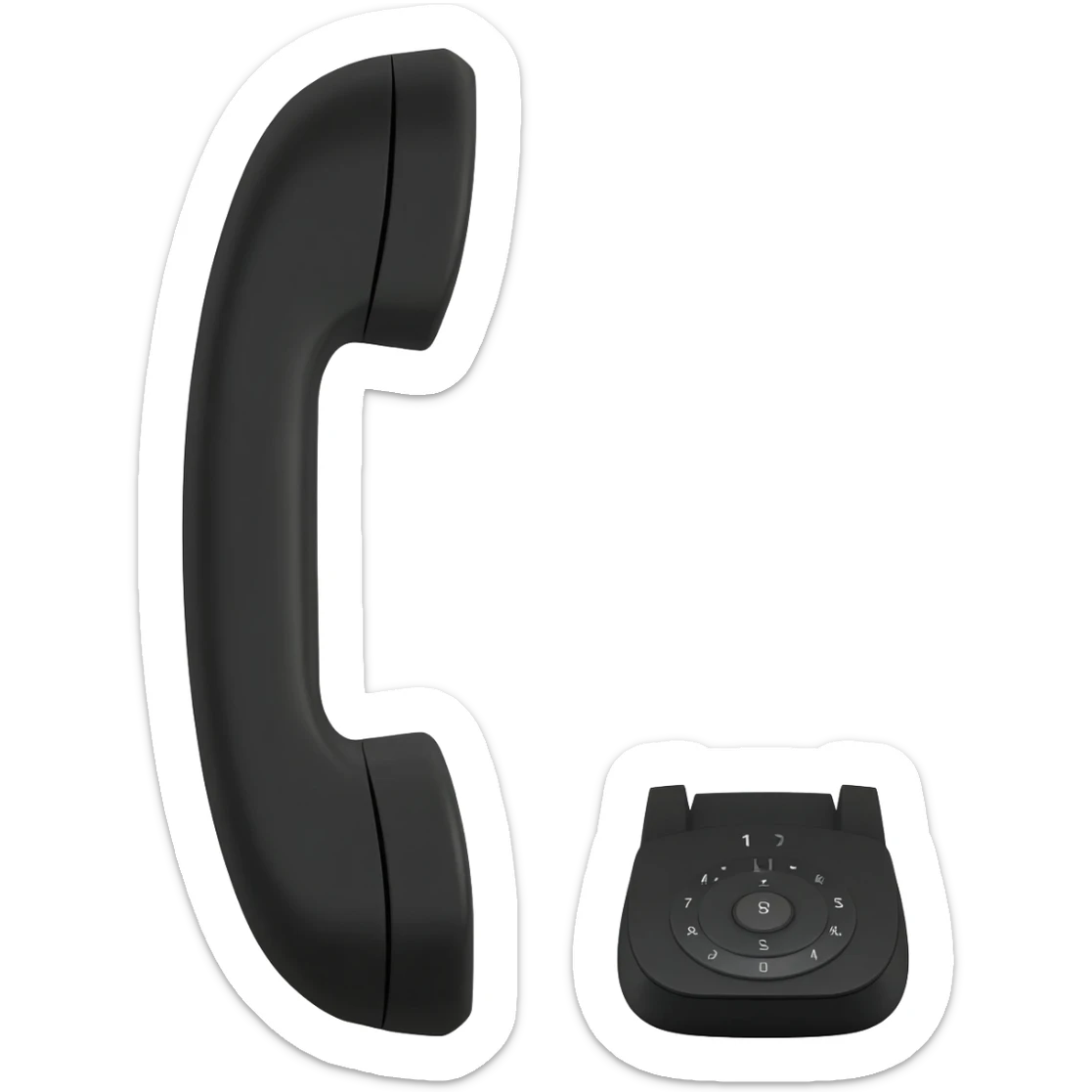 Black doll phones sticker