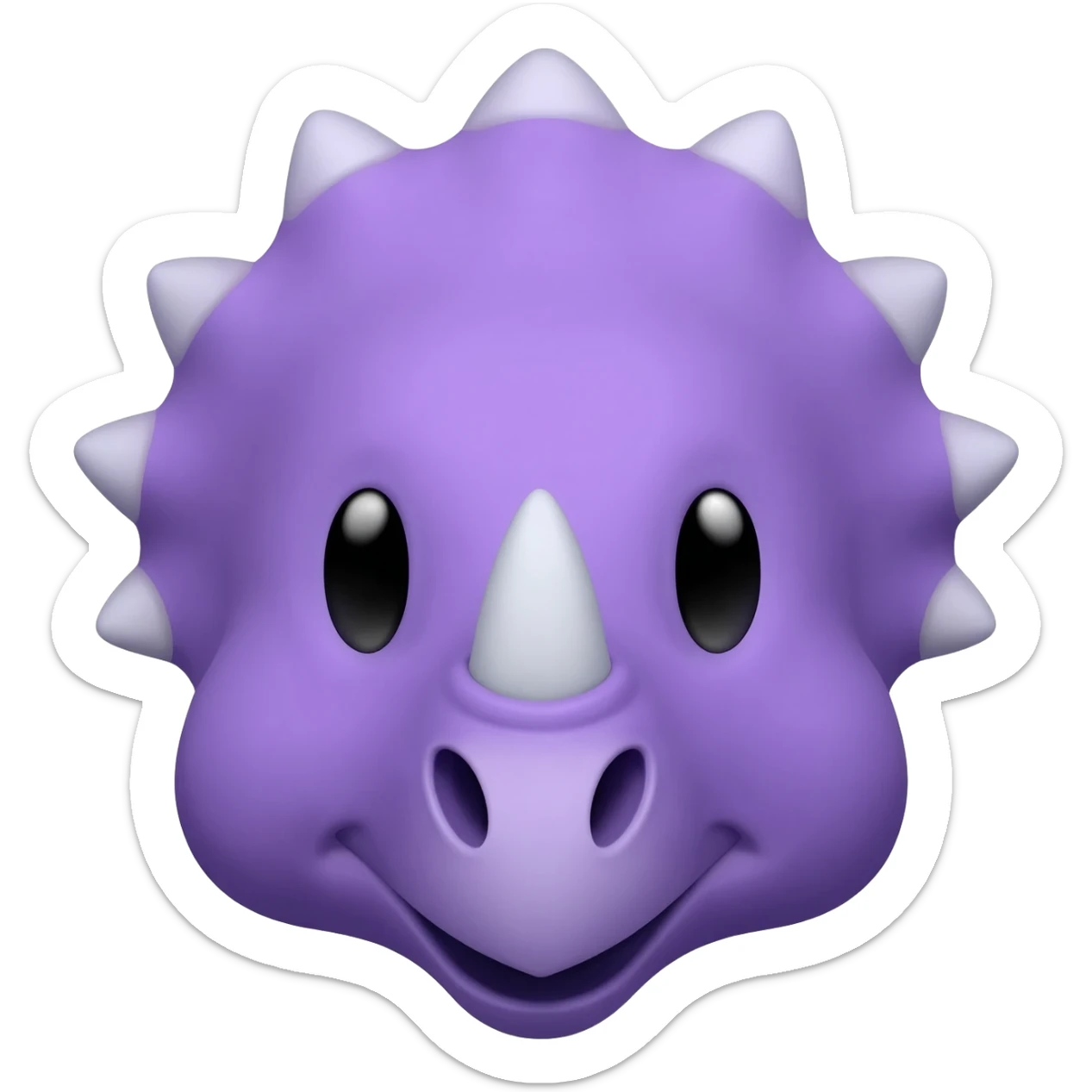 Purple tricratop face sticker