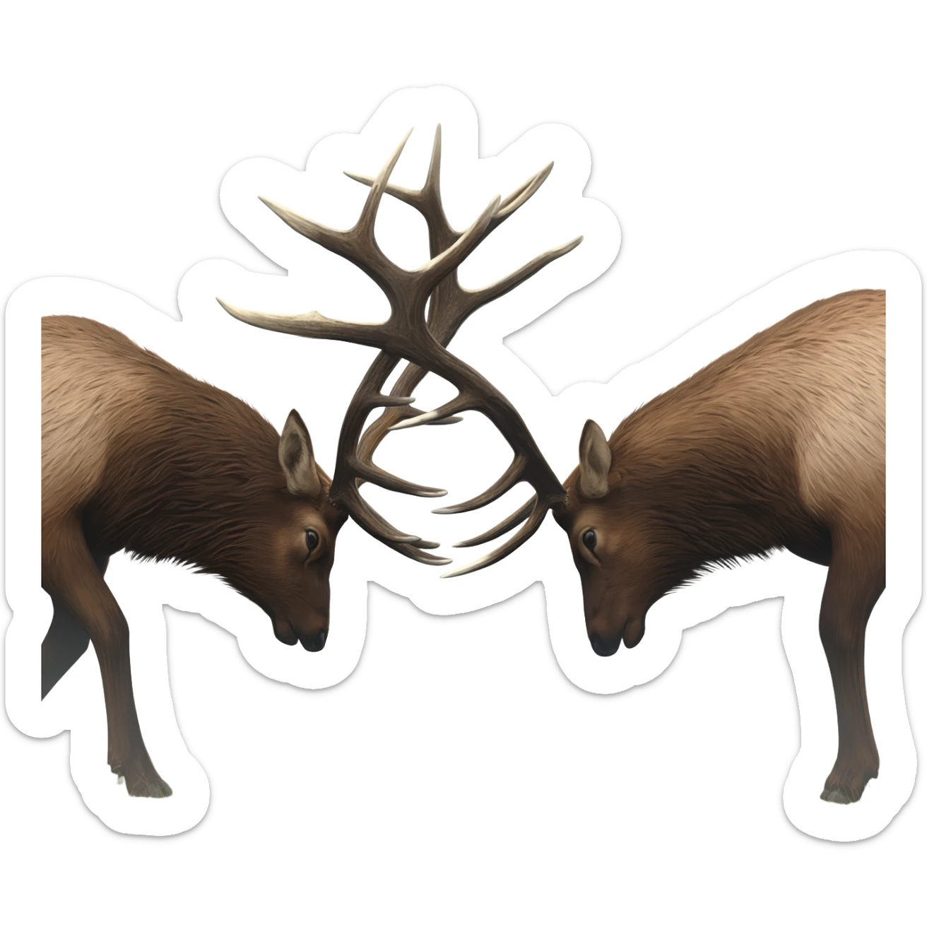 antler fight sticker