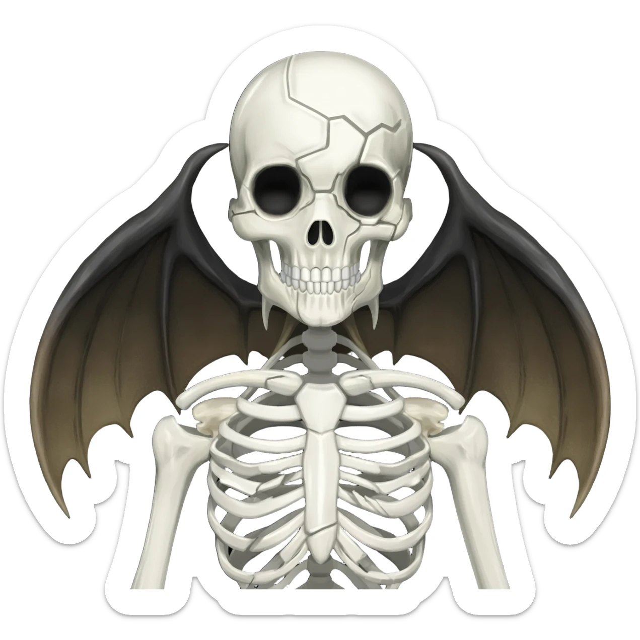 Skeletal-Skull-faced-Obstagoon-Houndoom-Salandit-fusion (full body) sticker