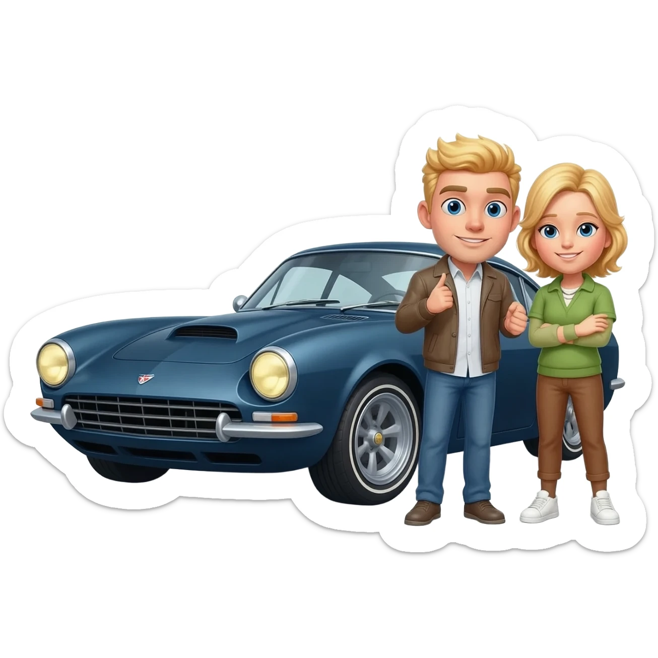 Me and blond on a ultra classic sticker