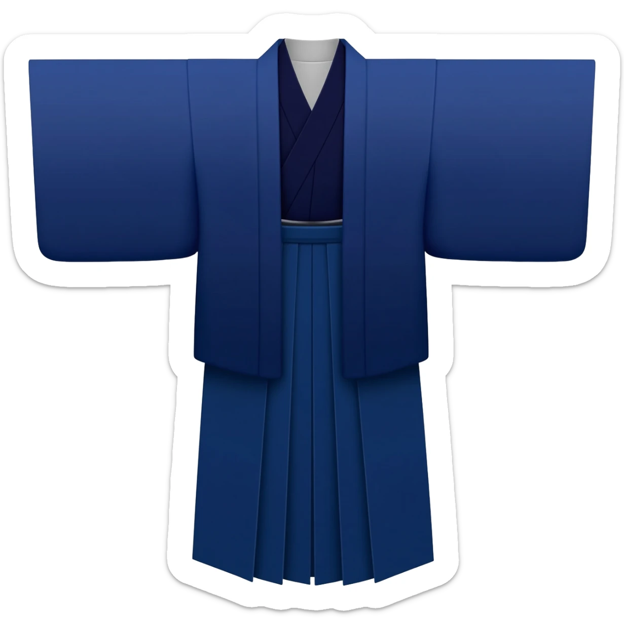 I said junihitoe in Navy rich royal blue shade & No other color added. But in emoji please! sticker