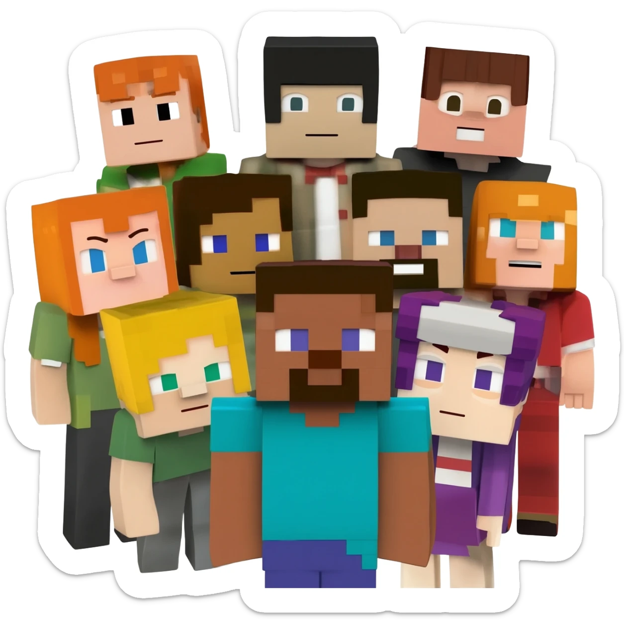 Minecraft characters sticker
