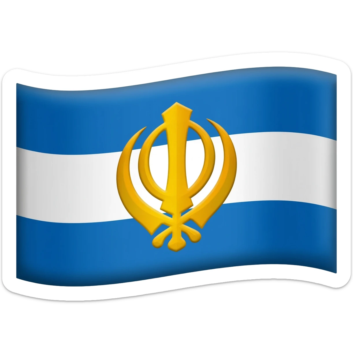 Flag with sikh sign sticker