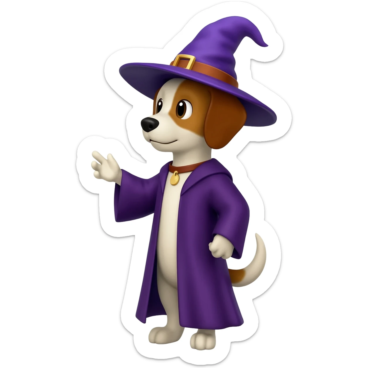 Dog wizard sticker