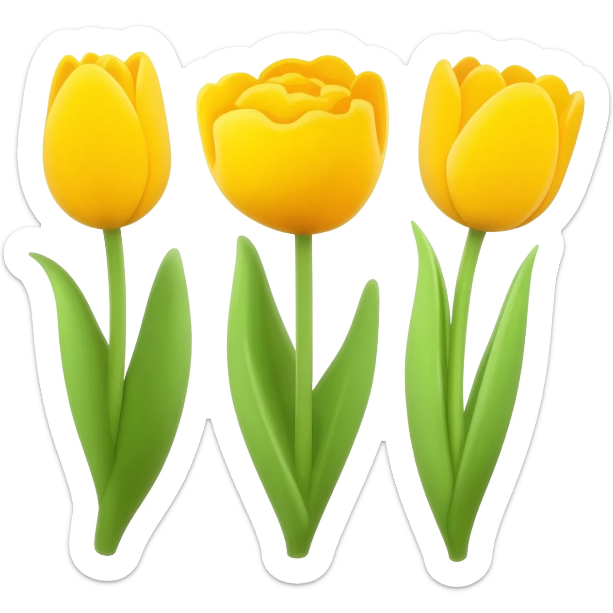 Yellow tulips sticker
