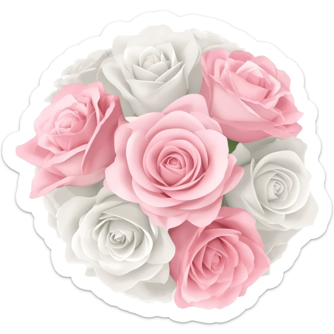 White and pink sticker