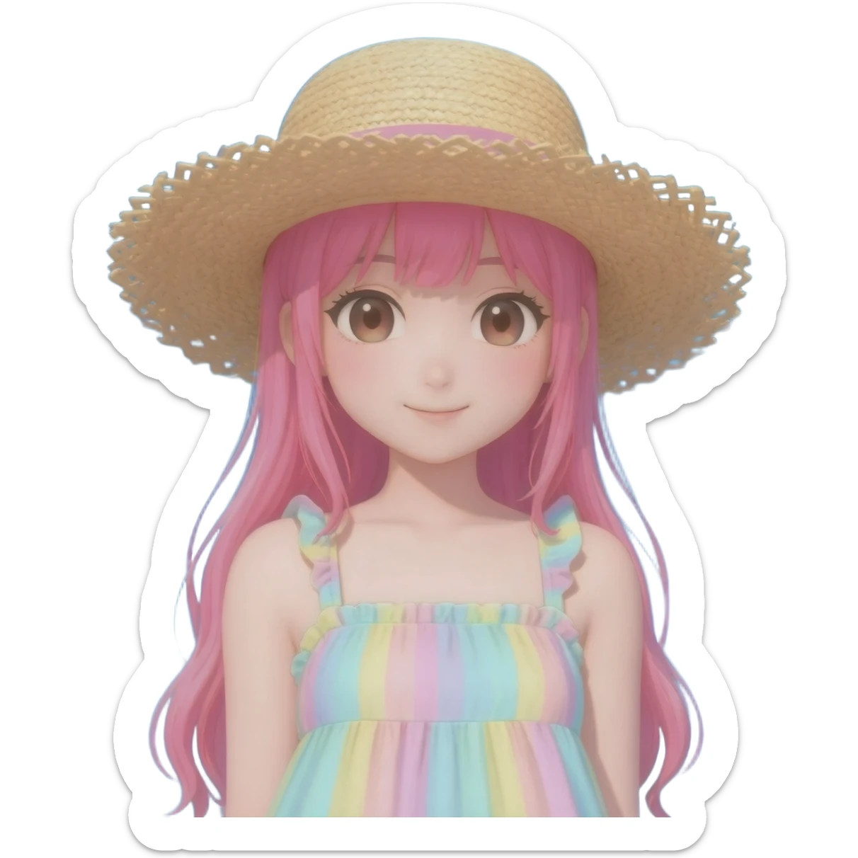 gyaru summer WHITE SKIN sticker