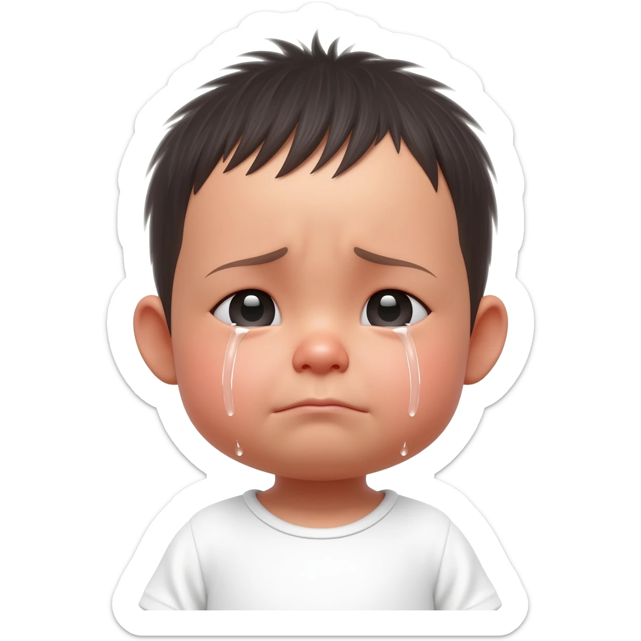 crying male japanese baby sticker