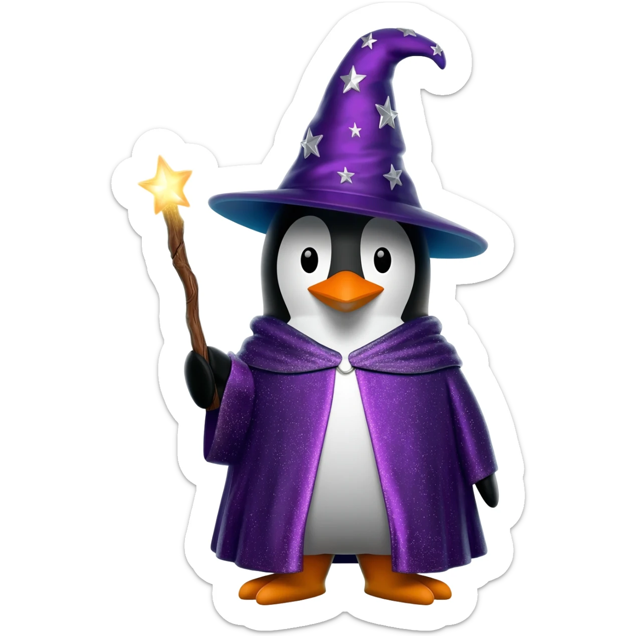 Penguin Wizard sticker