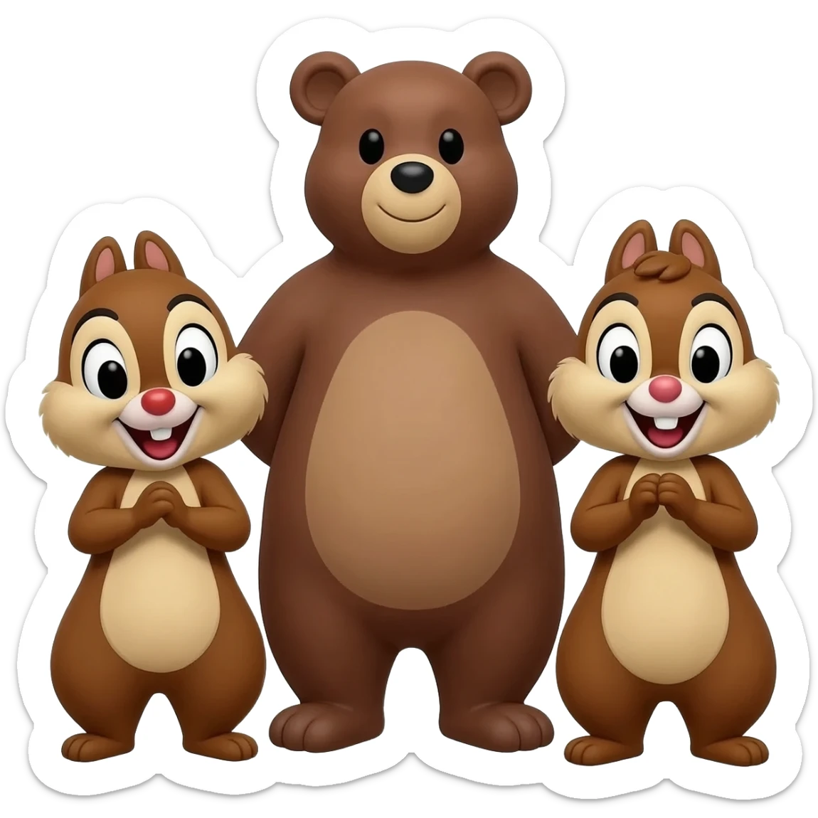 Humphrey The Bear, Chip & Dale sticker