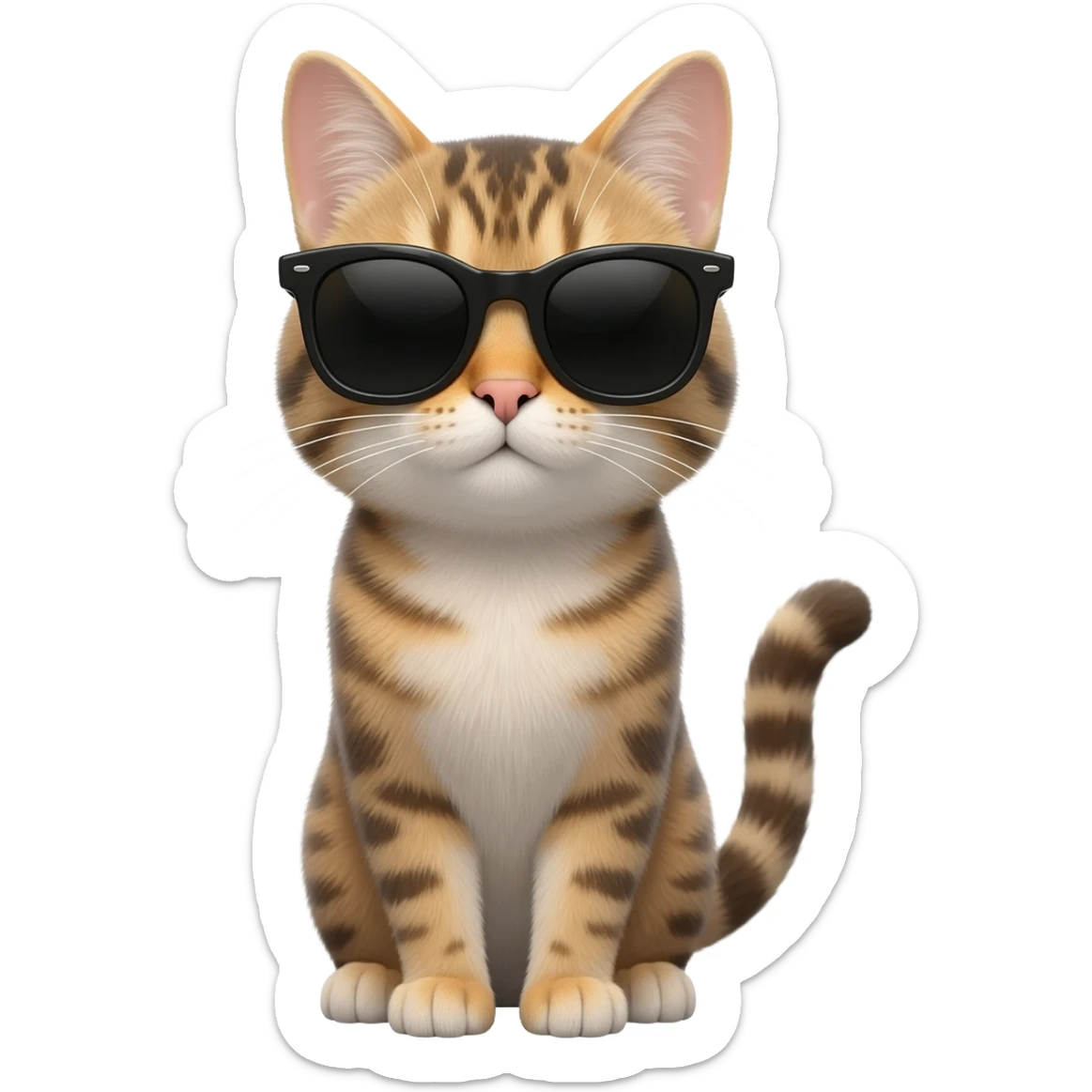 Cat wearing sunglasses sticker