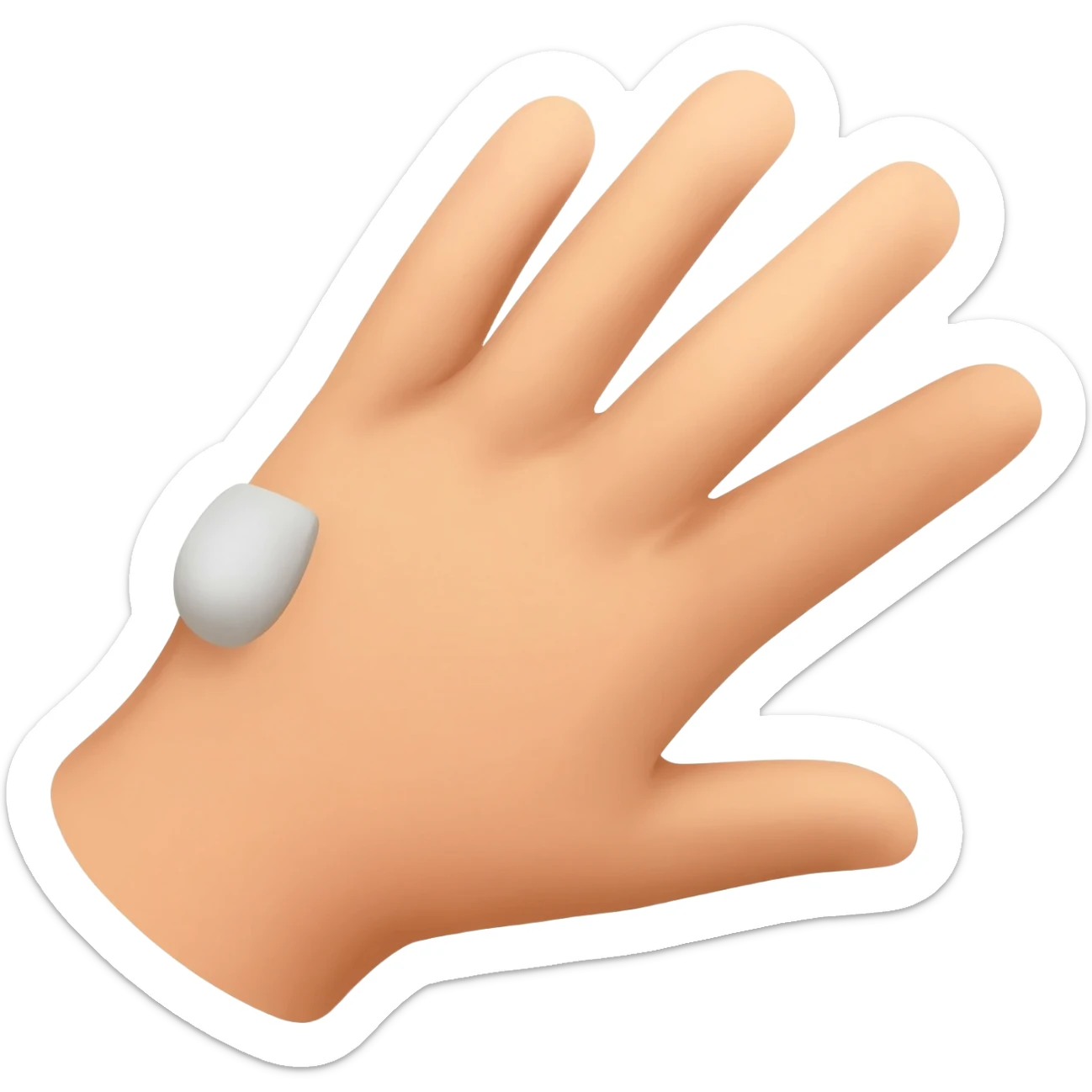 hand scratching hand sticker