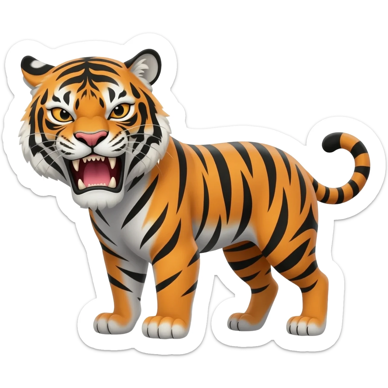 angry tiger sticker