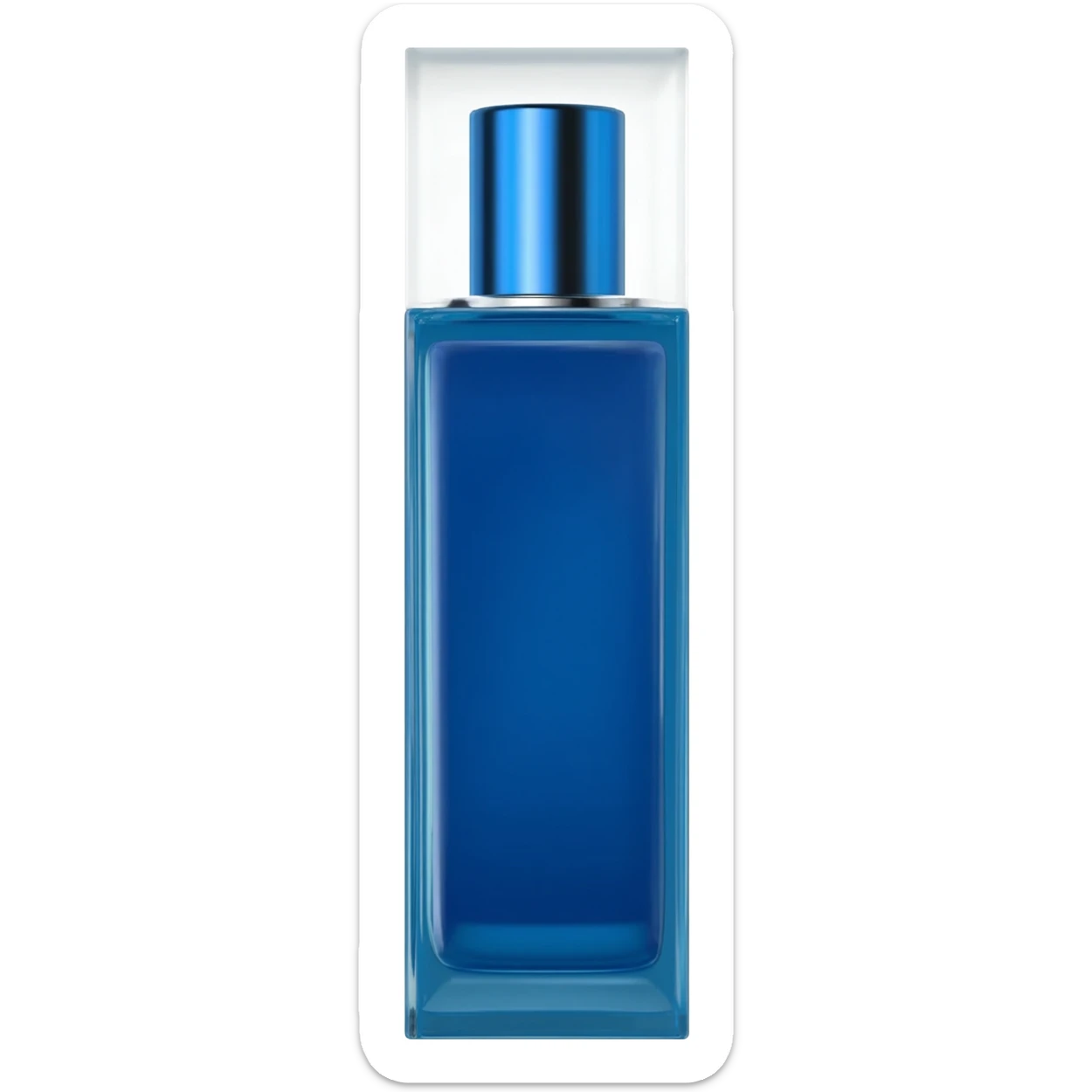 Tall rectangle bottle of perfume in blue dior sticker