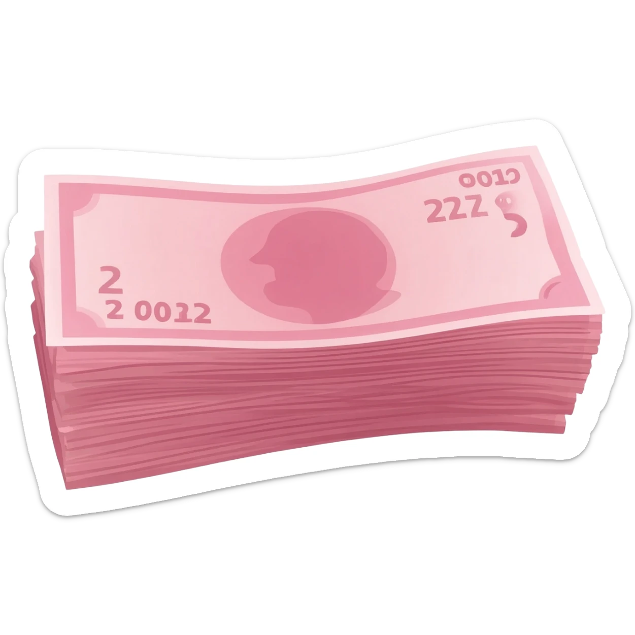 Money pink sticker