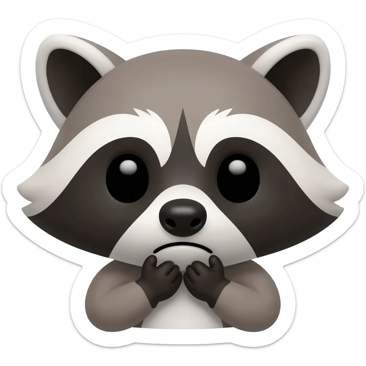 Cute Racoon gets choked by hands at the neck sticker