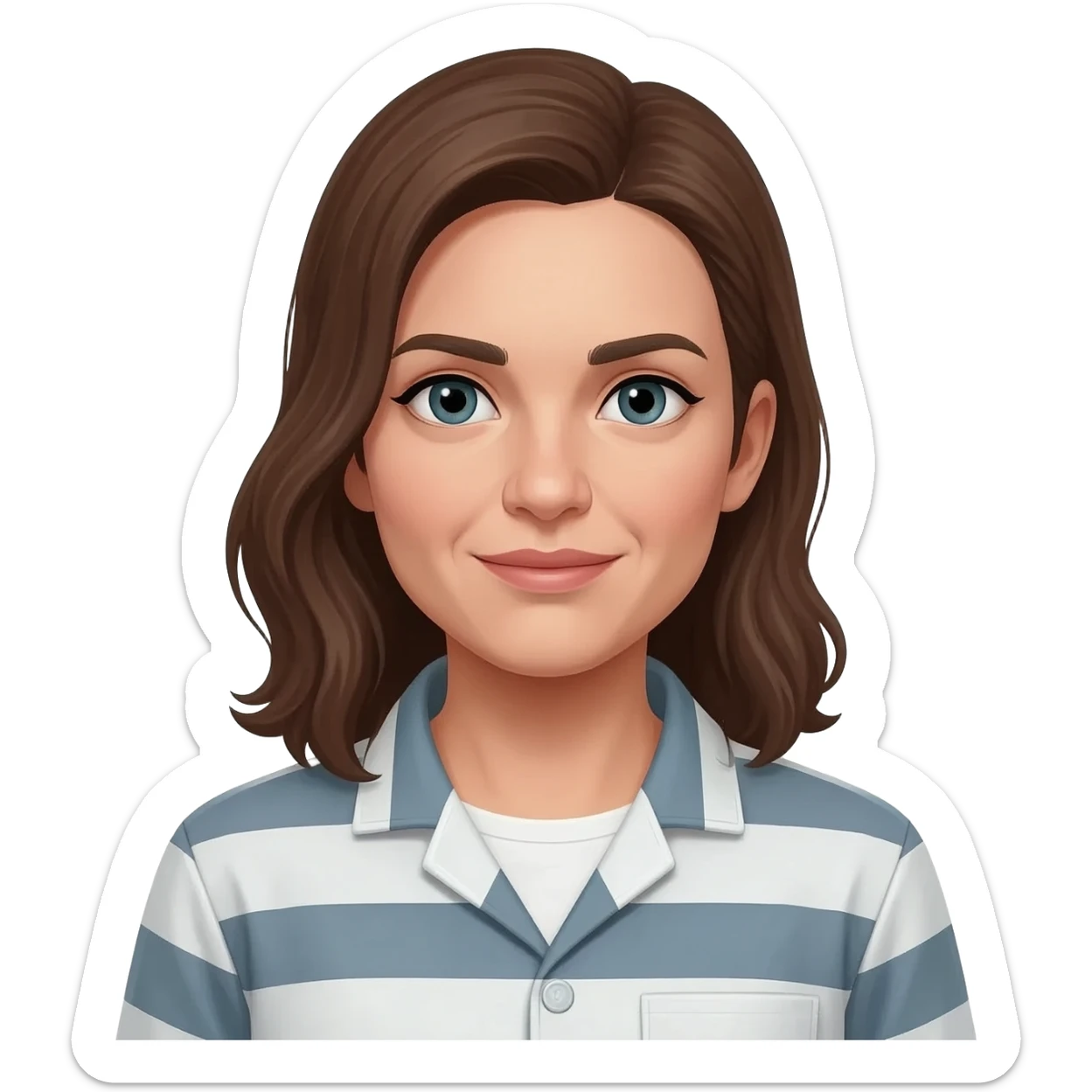 Women in straightjacket sticker