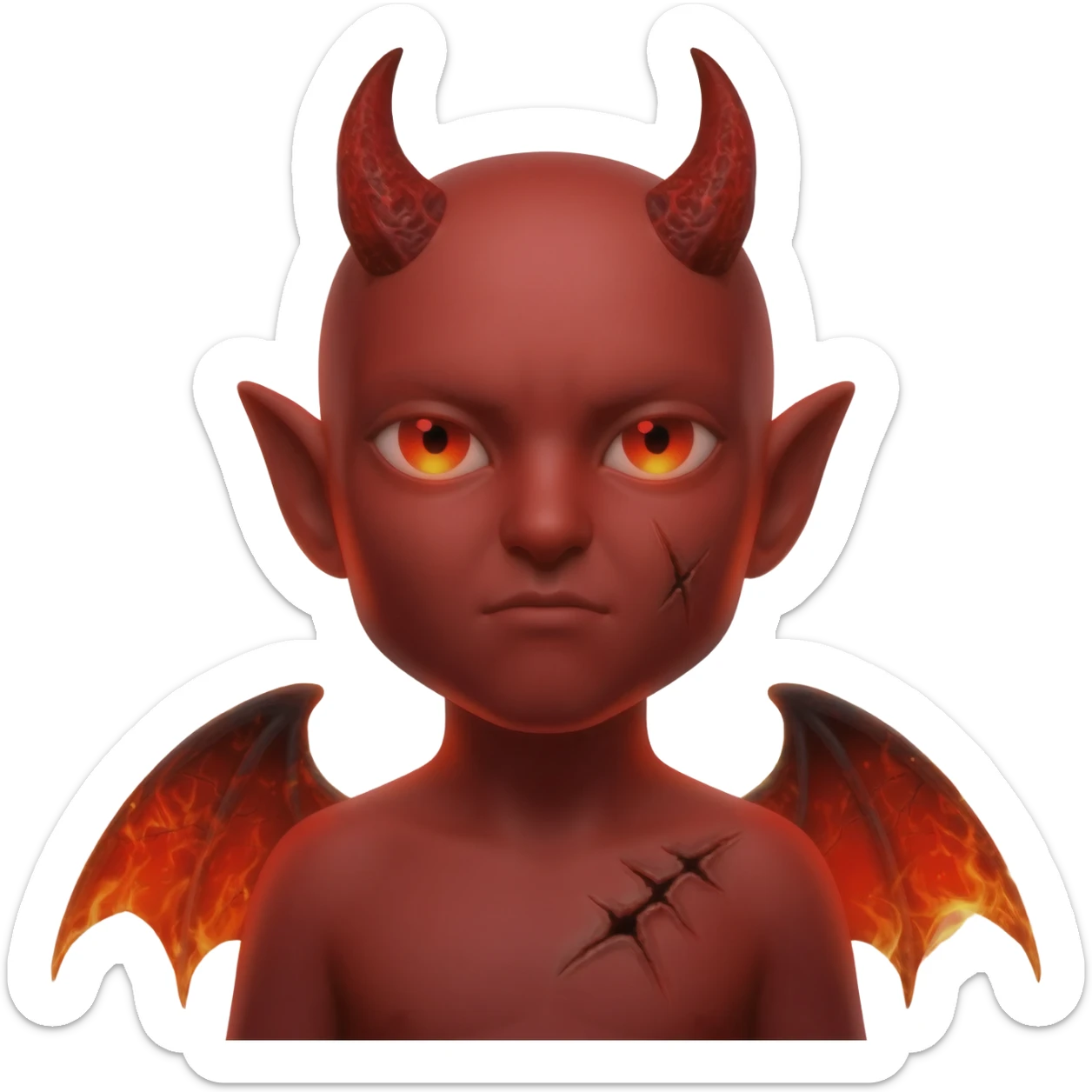 diabo vermelho sticker