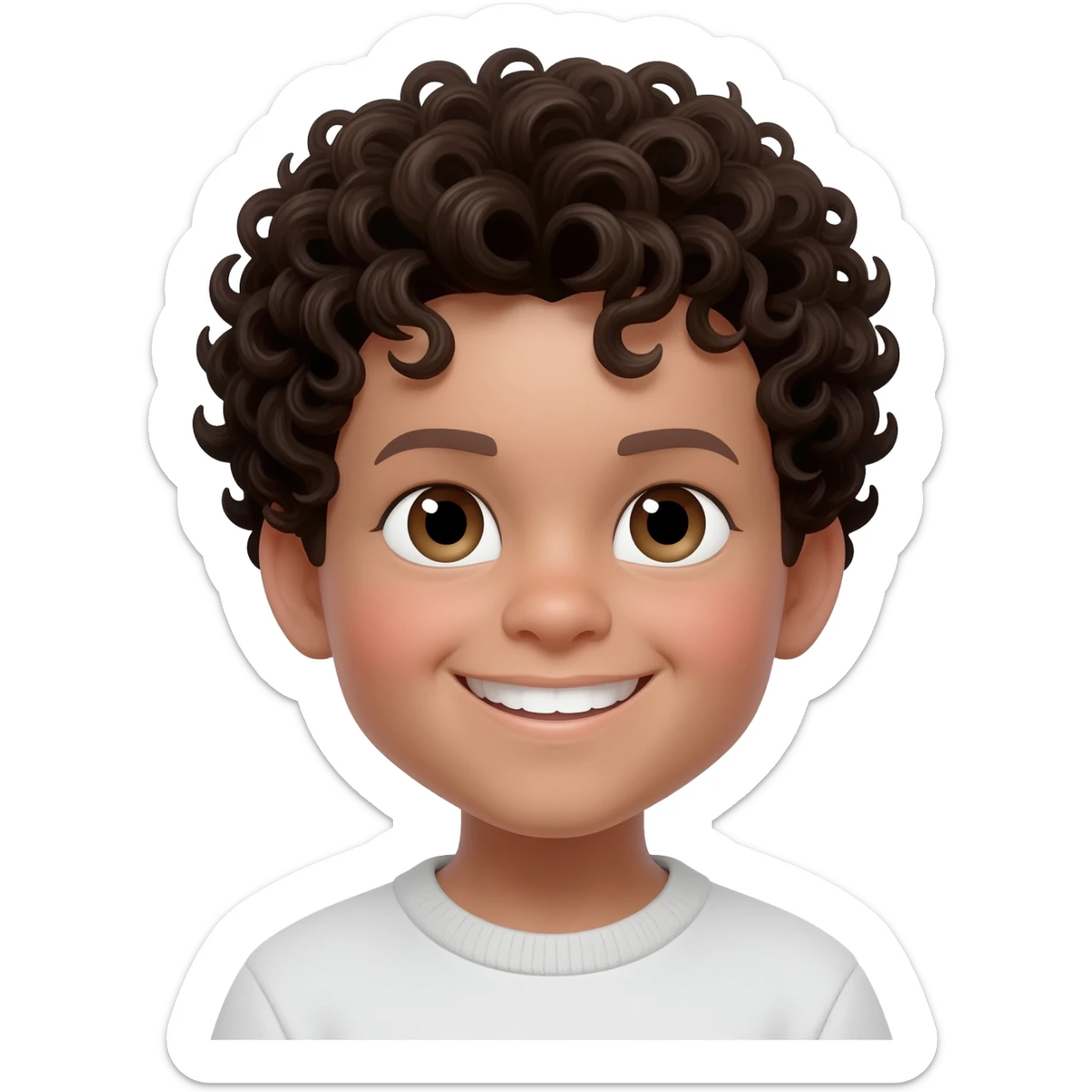 A jow boy with tight curled payos (side curls) sticker