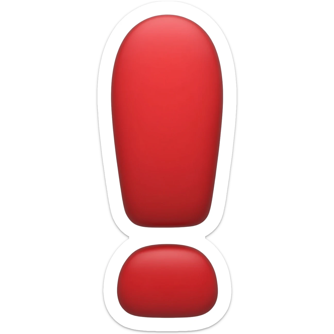 red exclamation point sticker