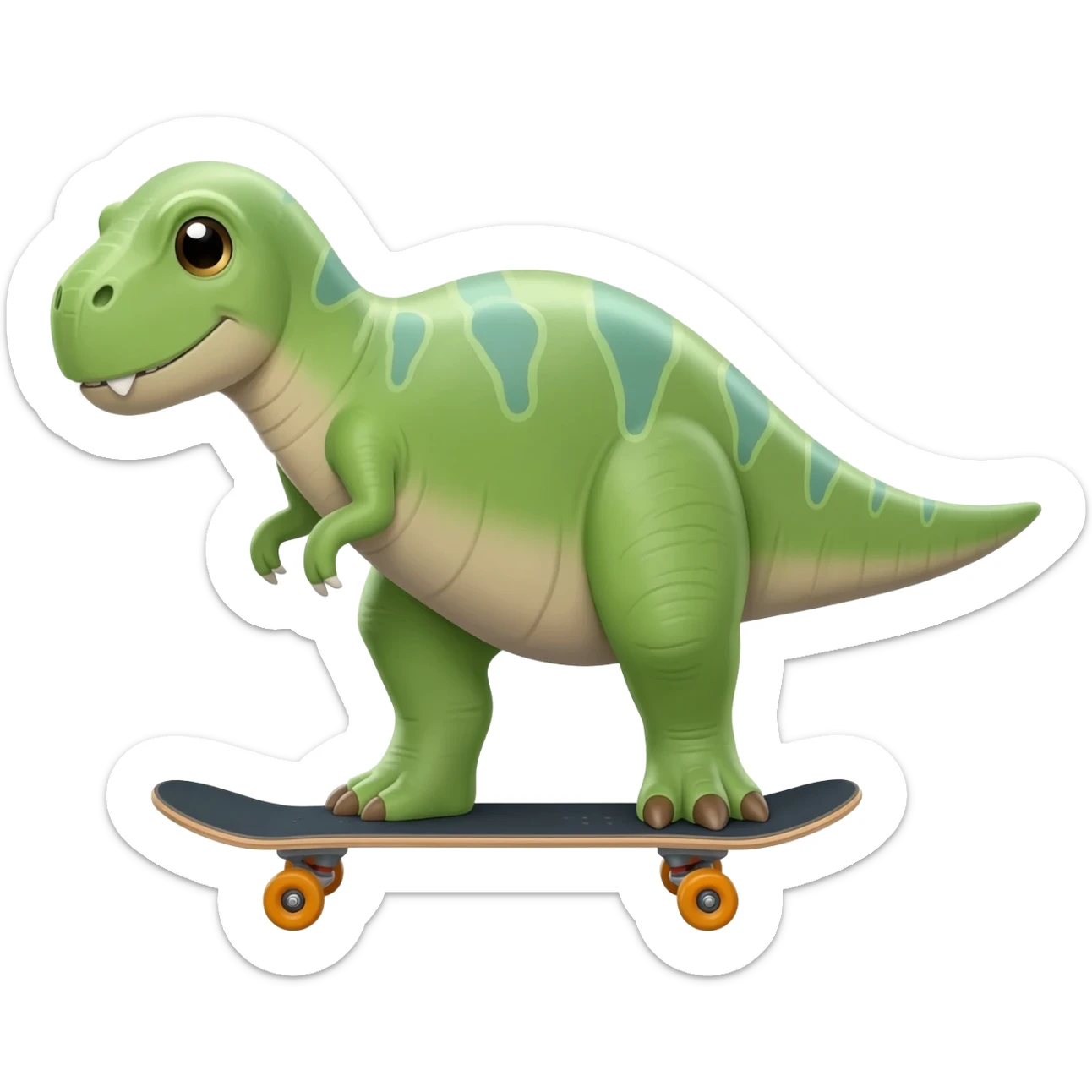 Dinosaur on a skateboard sticker
