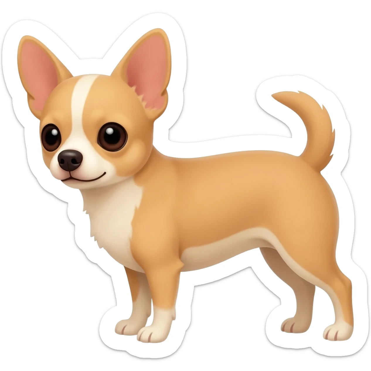 All Beige chihuahua sticker
