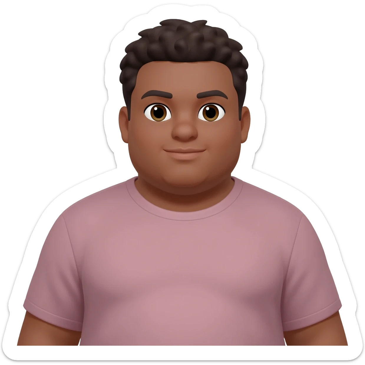 Obese light brown skin teenager standing sticker