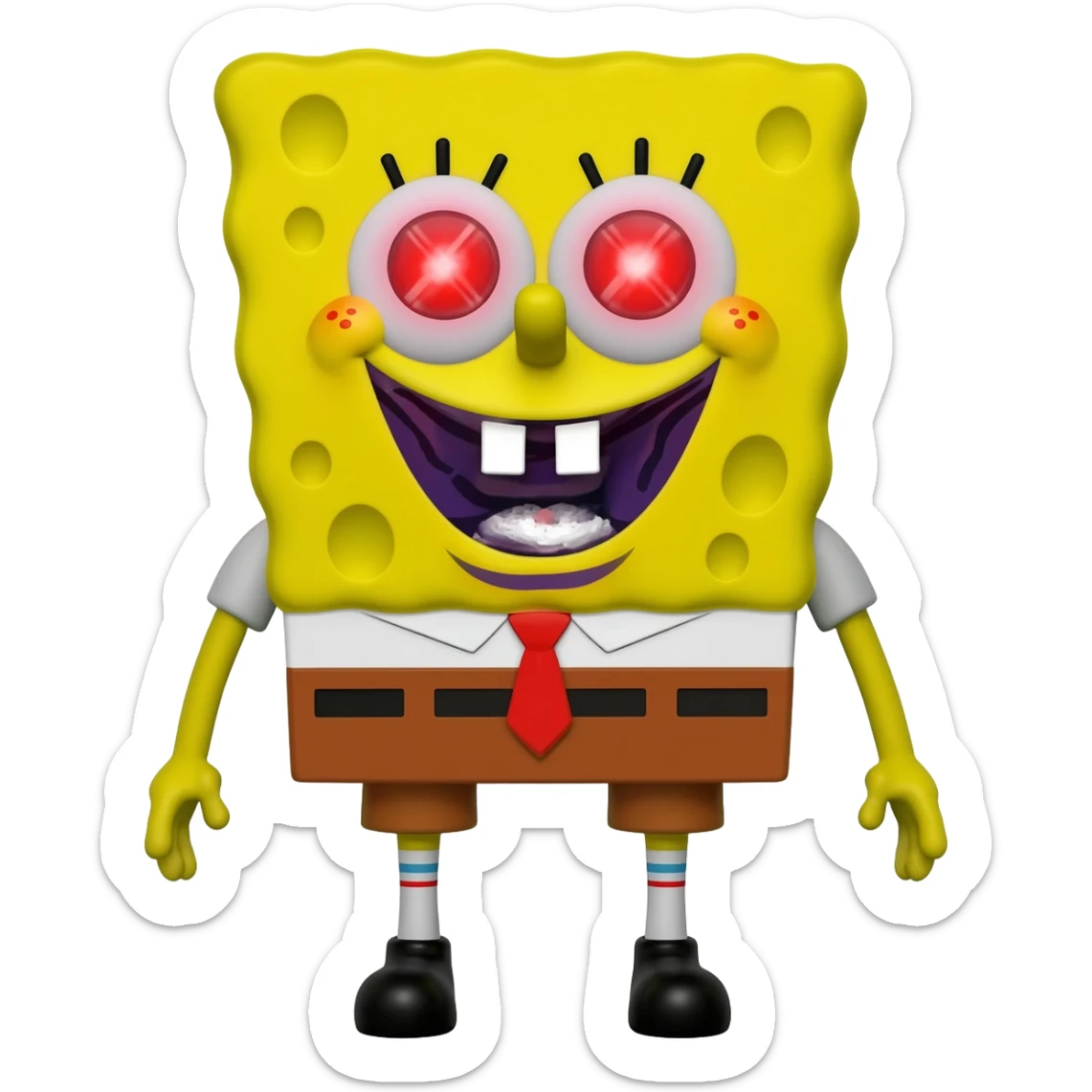 Evil Spongebob doll sticker