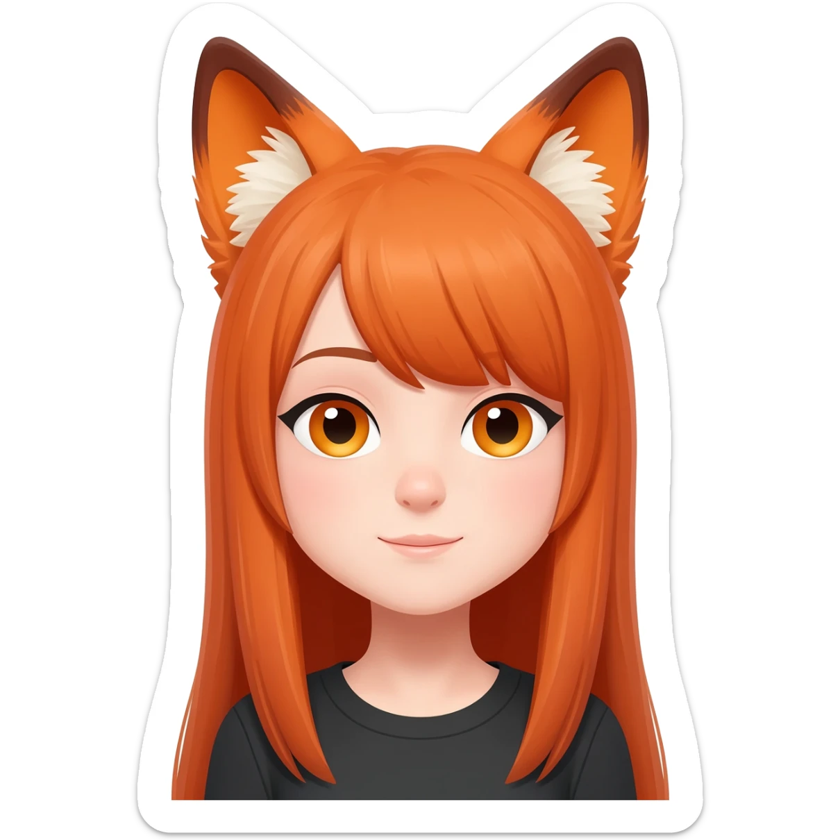 fox girl sticker
