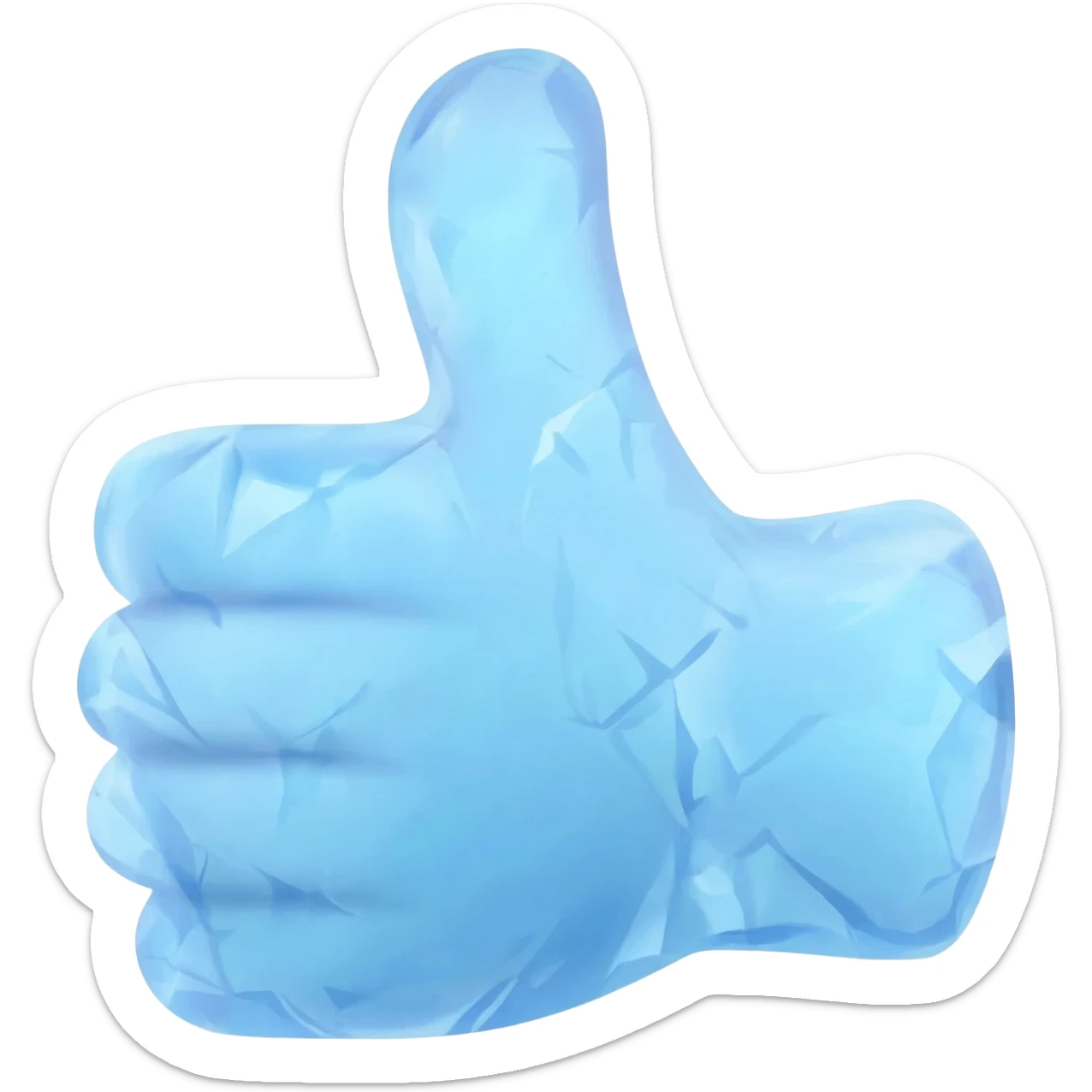 Frozen thumbs up sticker