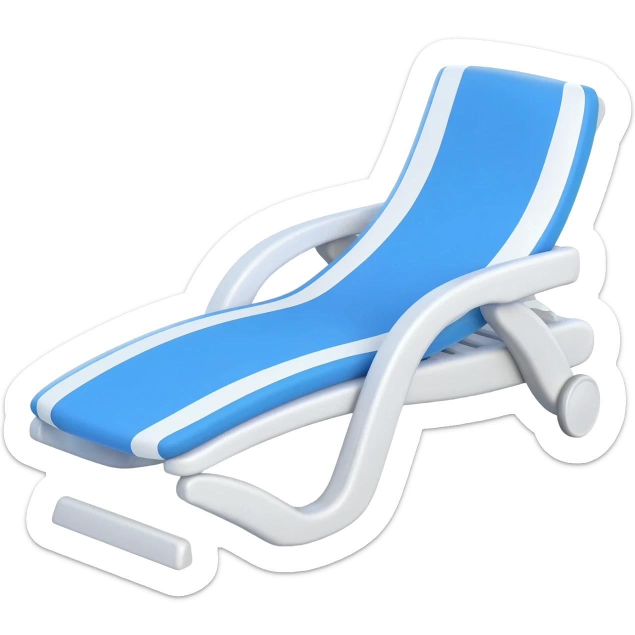 blue and white spa loungers sticker