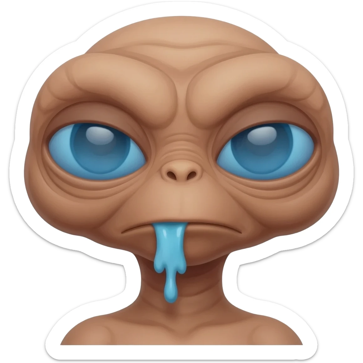 E.T. The Extra-Terrestrial from the movie vomiting sticker