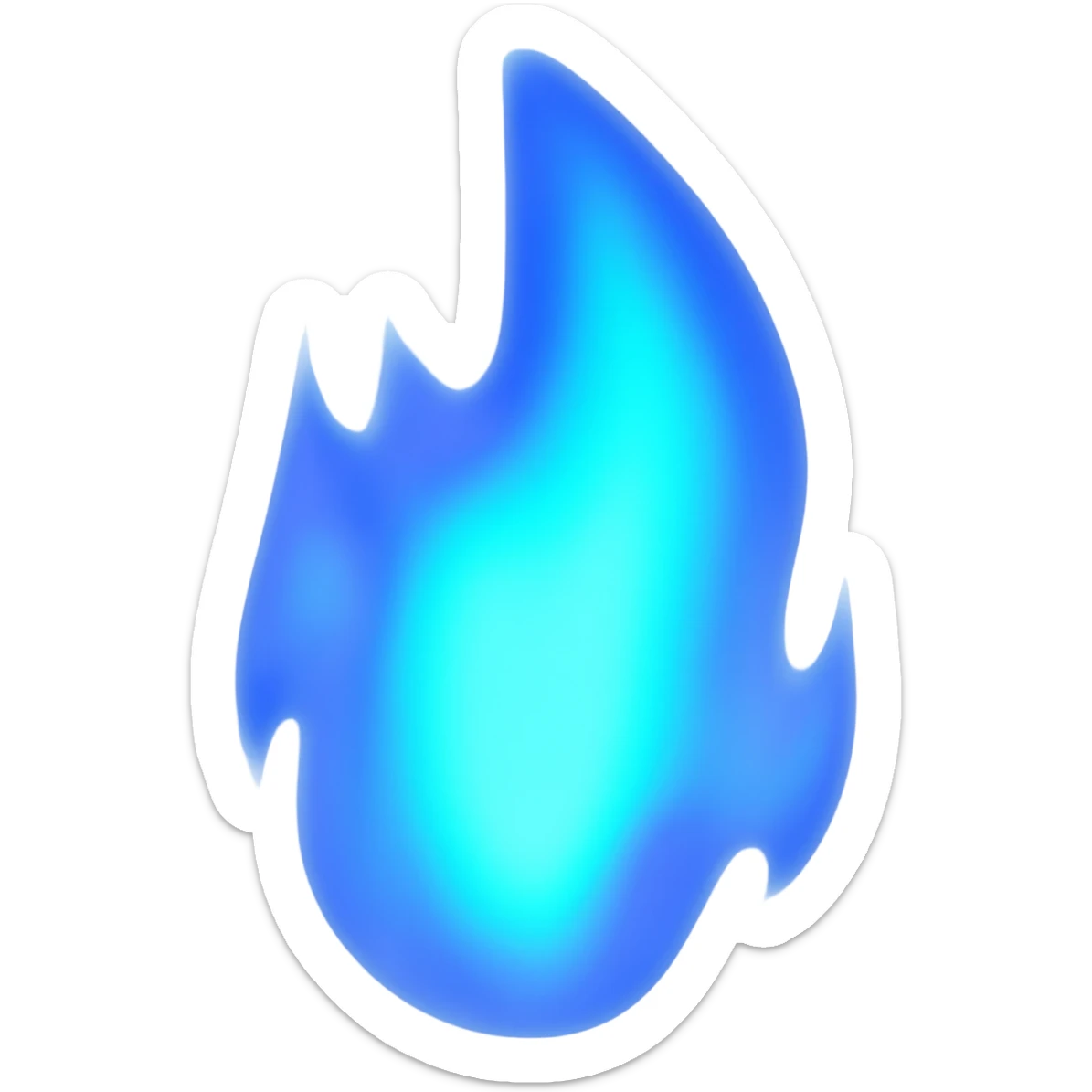 Blue flame sticker