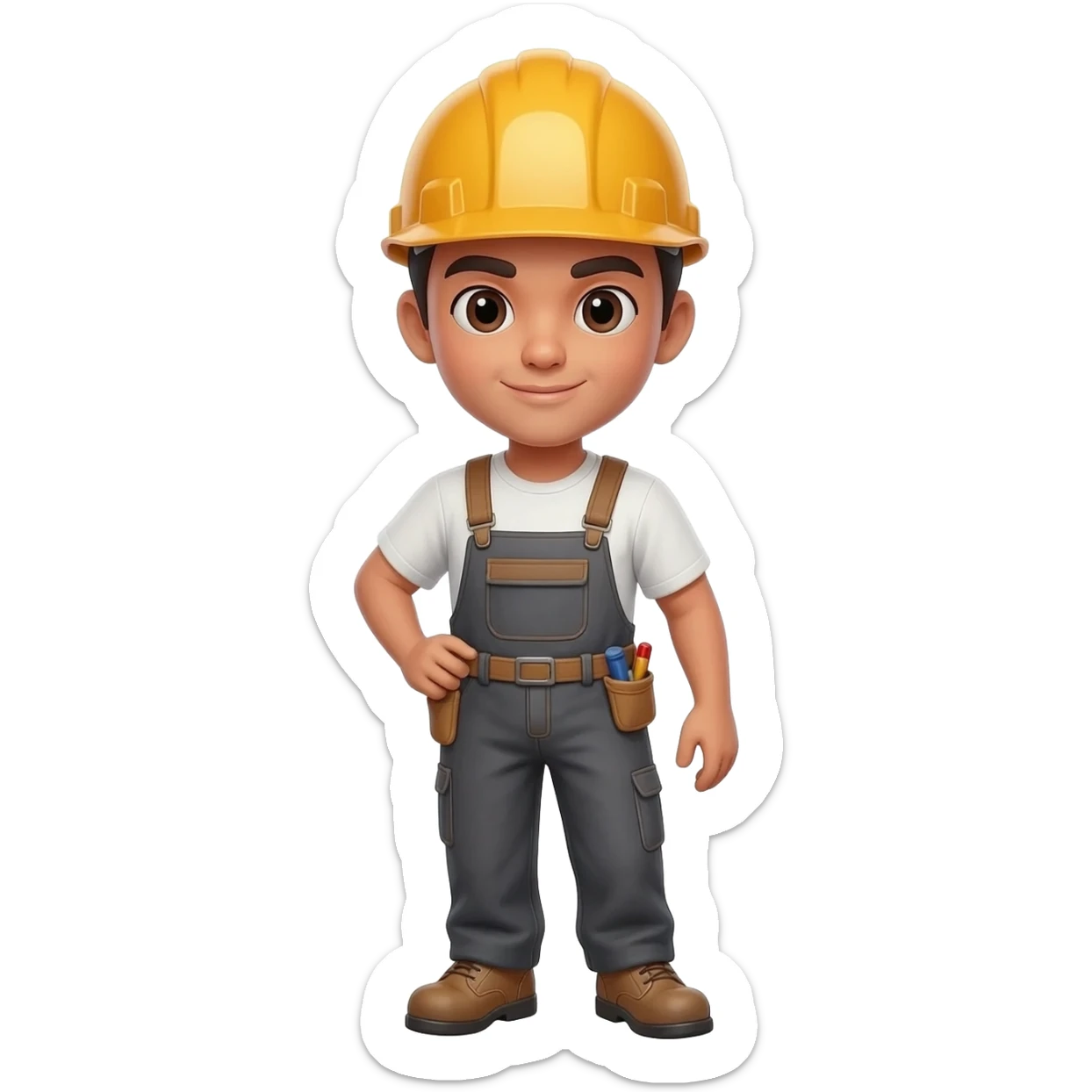 Filipino man Glass Supplier With Helmet and shoes pants  sticker