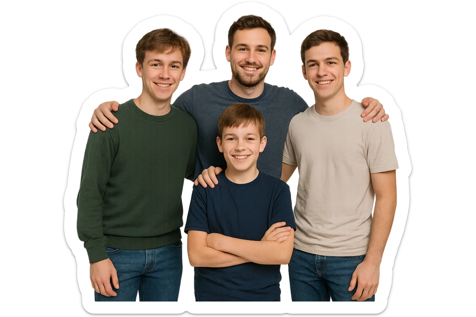 10 11 uoshli bolaning akalarini tasvirlab ber orqa fonda hech qanday narsa bo'lmasin sticker