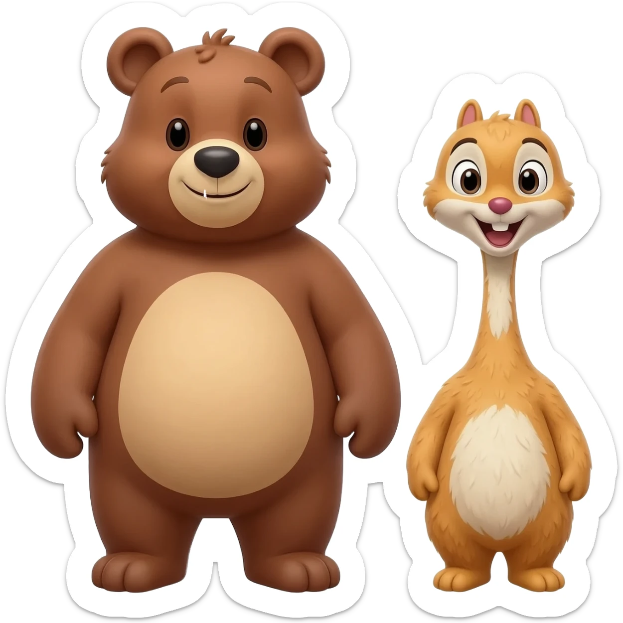 Humphrey The Bear & Chip & Dale sticker