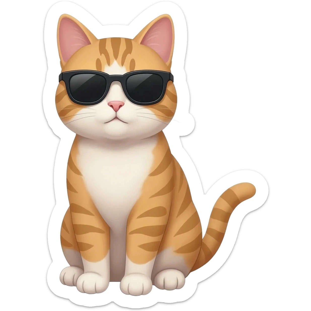 Cat wearing sunglasses sticker