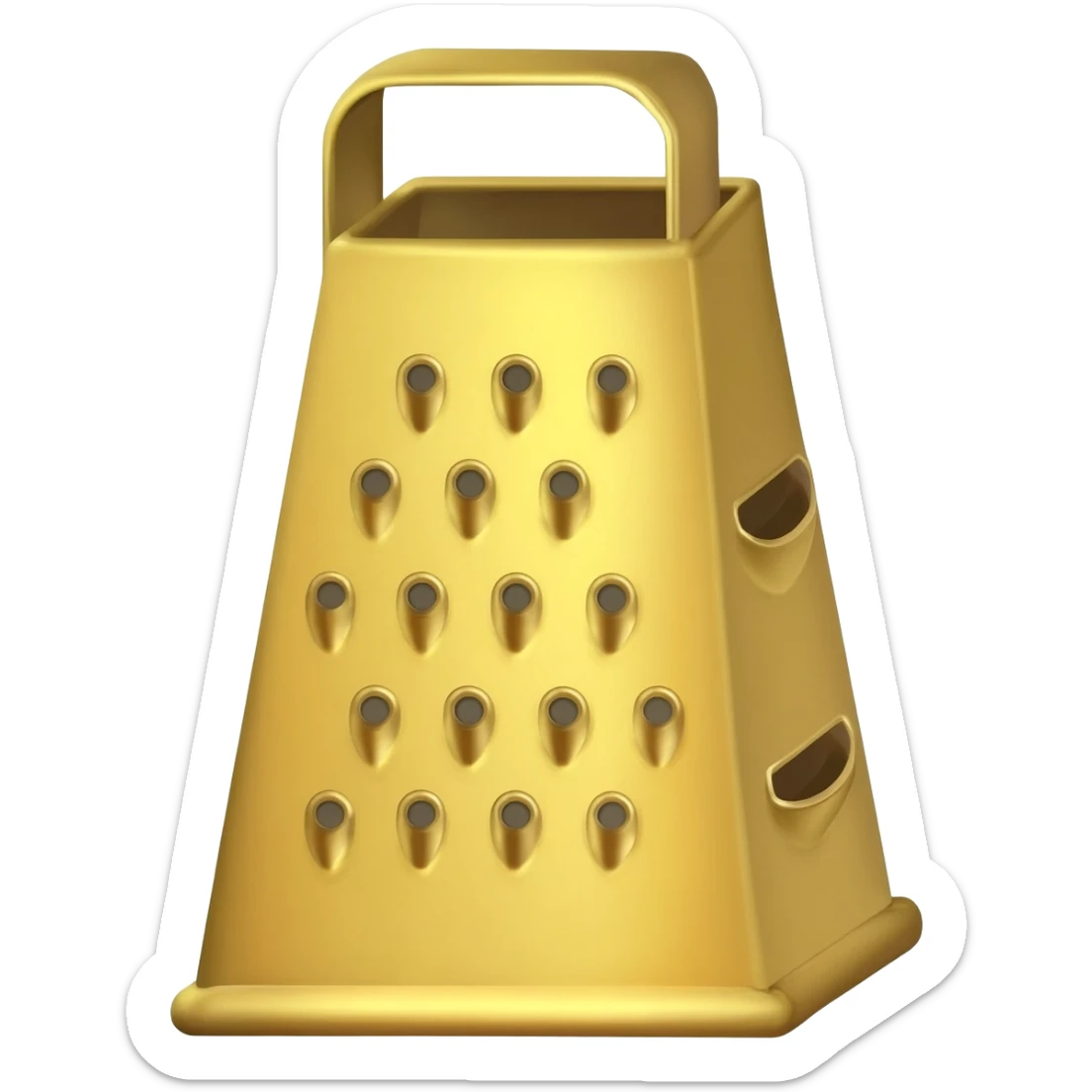plain gold grater on a collar sticker