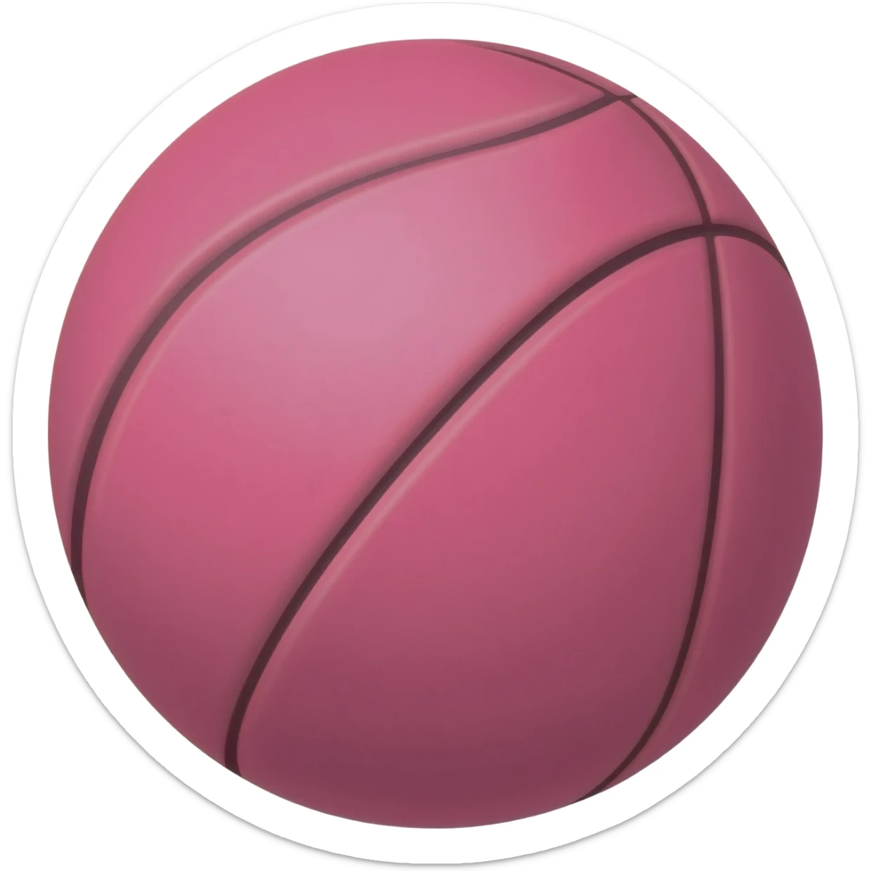 pink basketball sticker