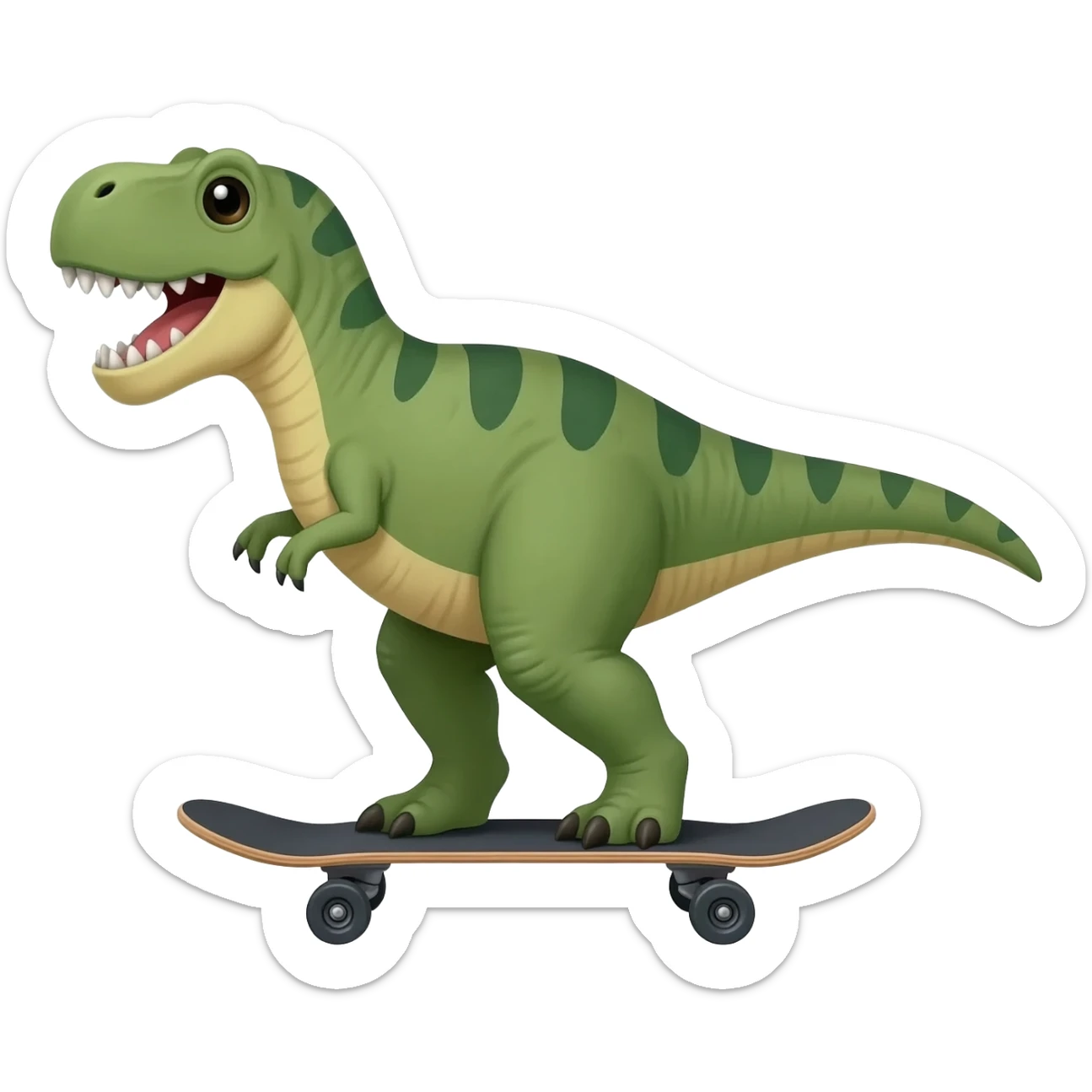 Dinosaur on a skateboard sticker