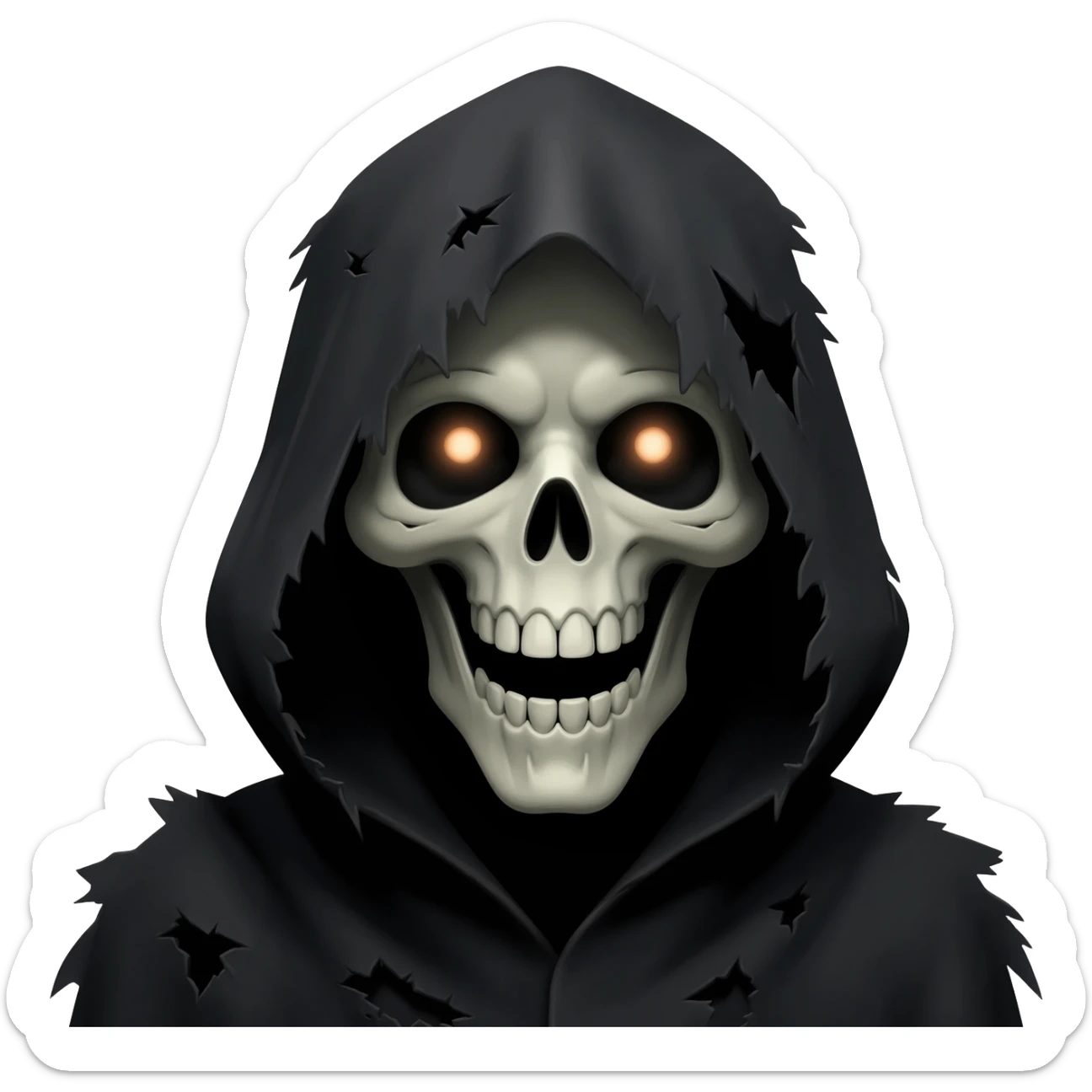 grim reaper laughing sticker