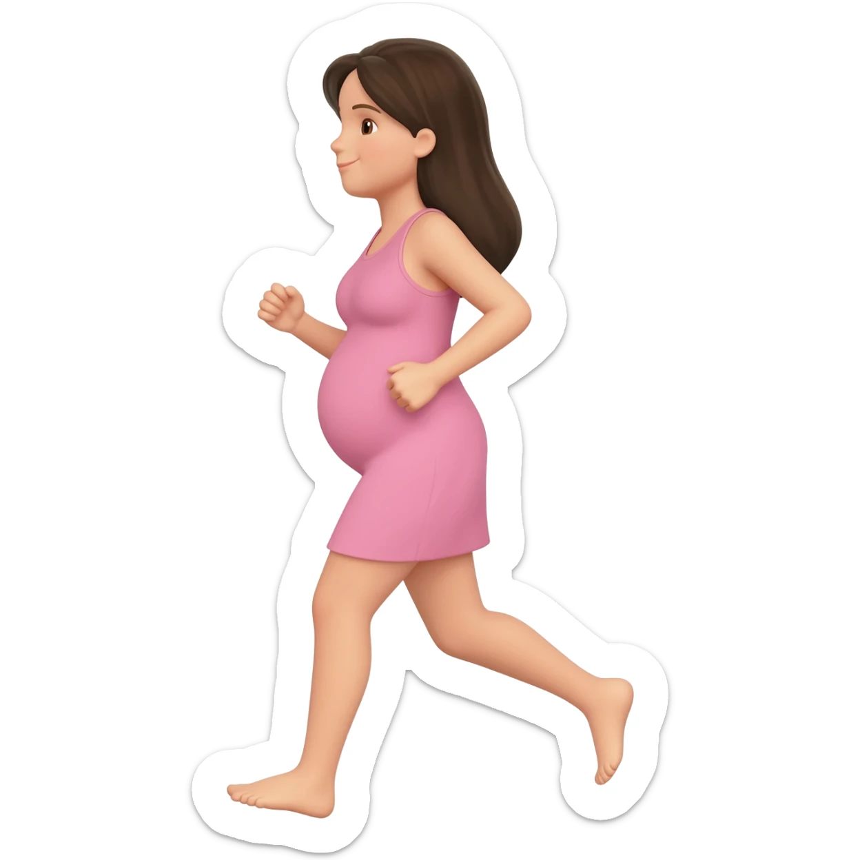 many pregnant women runinng sticker