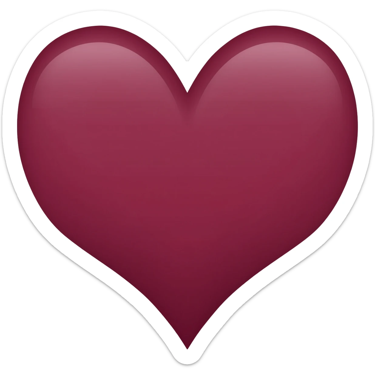 Maroon Heart sticker
