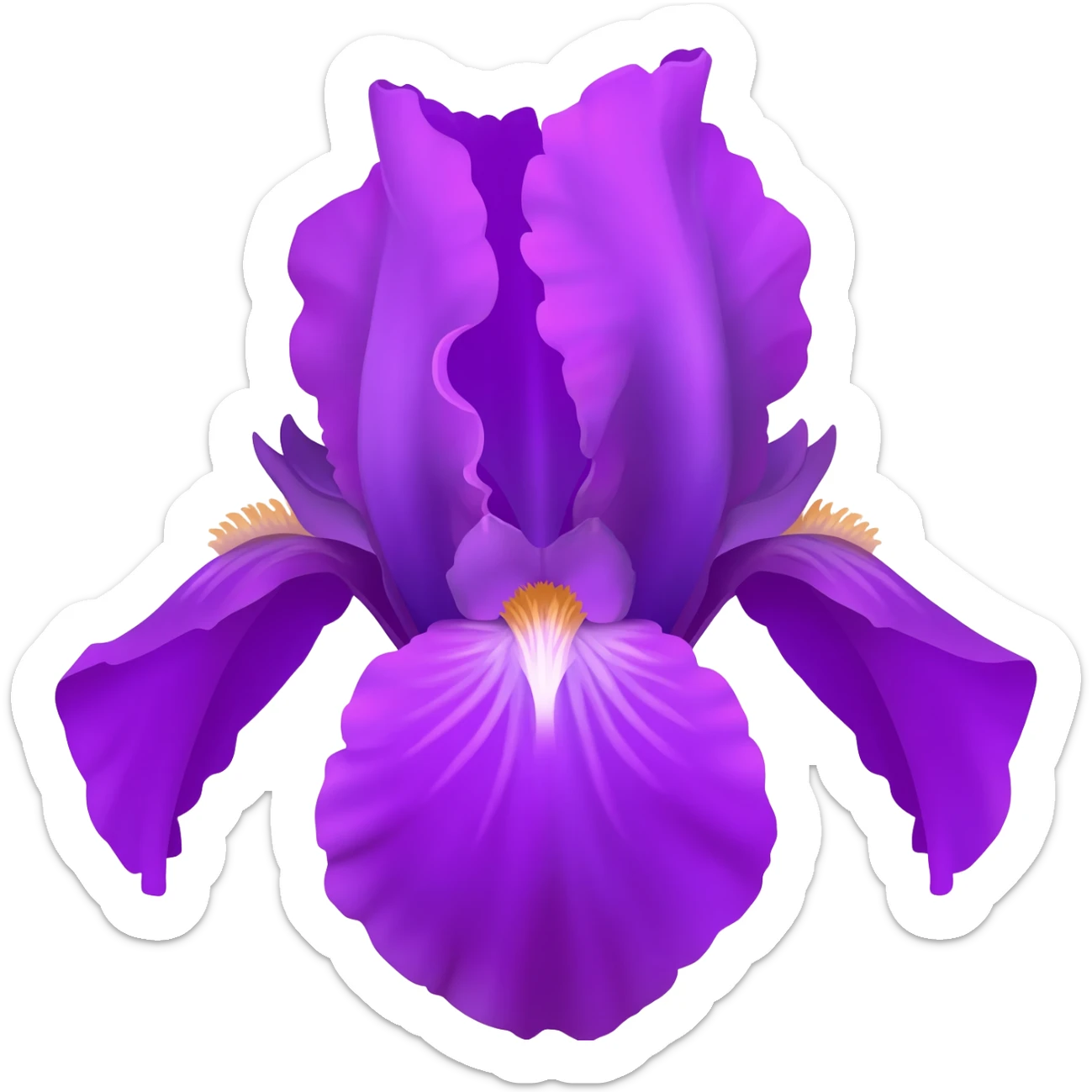 Iris flower emuji sticker